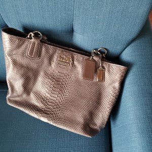 Coach Brown Snakeskin Handbag